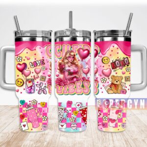 Aurora Custom Stanley Quencher 40oz Stainless Steel Tumbler With Handle