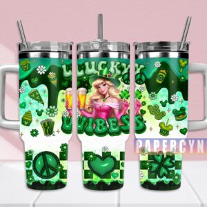 Aurora Custom Stanley Quencher 40oz Stainless Steel Tumbler With Handle