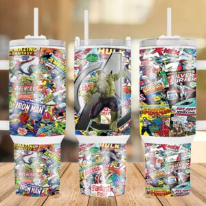 Avengers Hulk Marvel Movies Custom Stanley Quencher 40oz Stainless Steel Tumbler With Handle