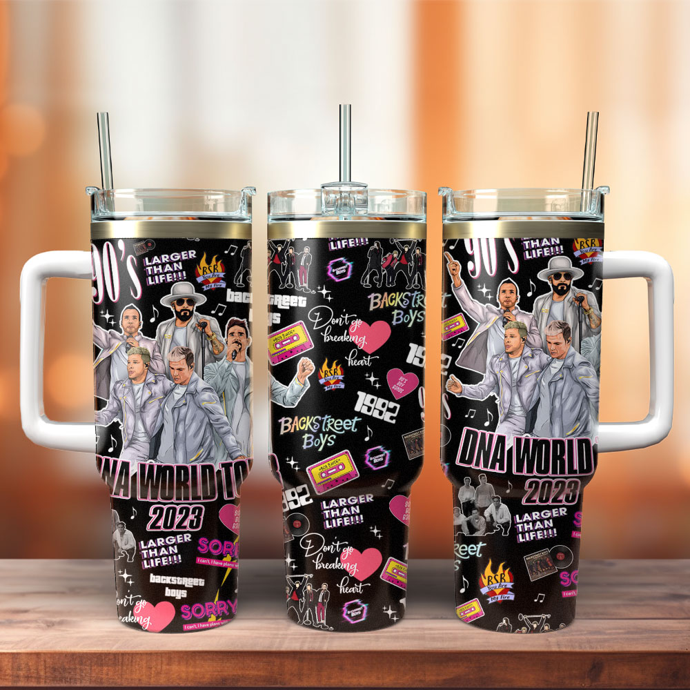 Backstreet Boys Music Custom Stanley Quencher 40oz Stainless Steel Tumbler With Handle