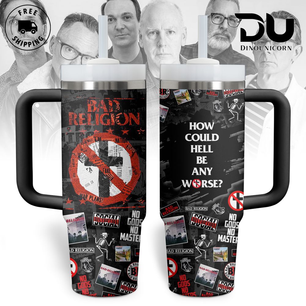 Bad Religion Music Custom Stanley Quencher 40oz Stainless Steel Tumbler With Handle