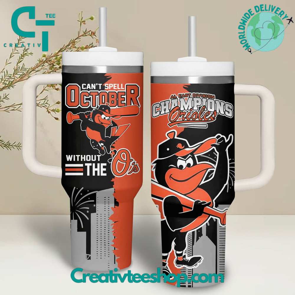 Baltimore Orioles MLB Custom Stanley Quencher 40oz Stainless Steel Tumbler With Handle