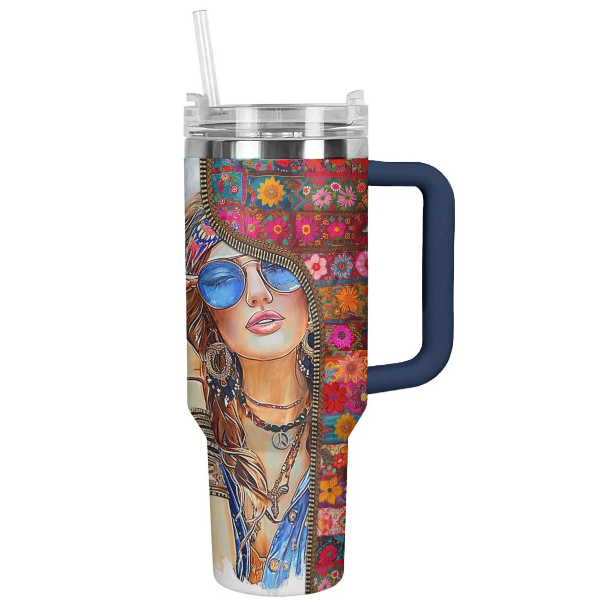 Beautiful Girl Custom Stanley Quencher 40oz Stainless Steel Tumbler With Handle