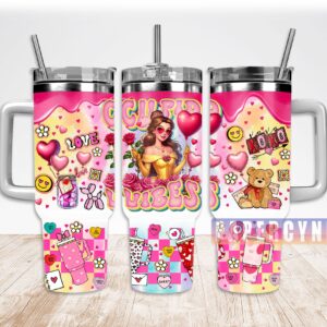 Belle Custom Stanley Quencher 40oz Stainless Steel Tumbler With Handle