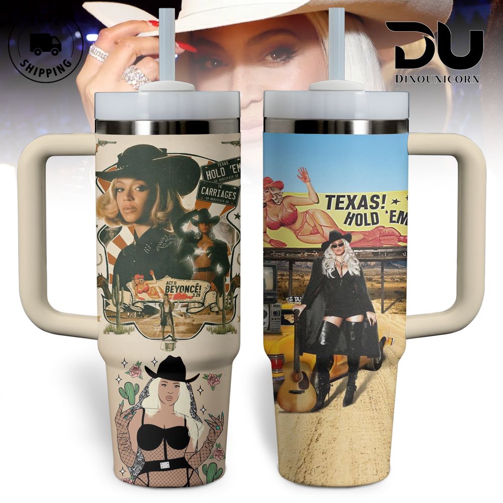Beyonce Music Custom Stanley Quencher 40oz Stainless Steel Tumbler With Handle