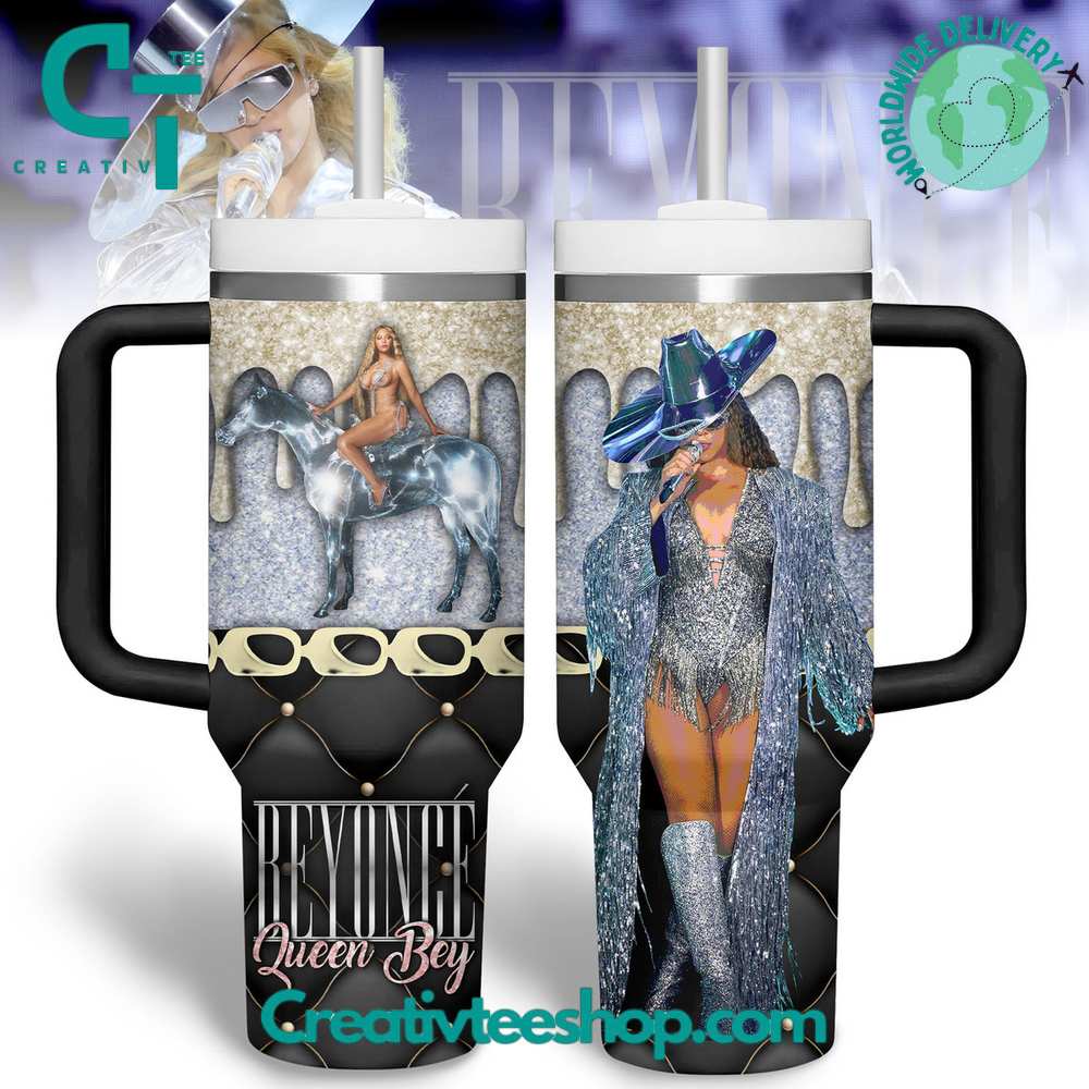 Beyonce Music Custom Stanley Quencher 40oz Stainless Steel Tumbler With Handle