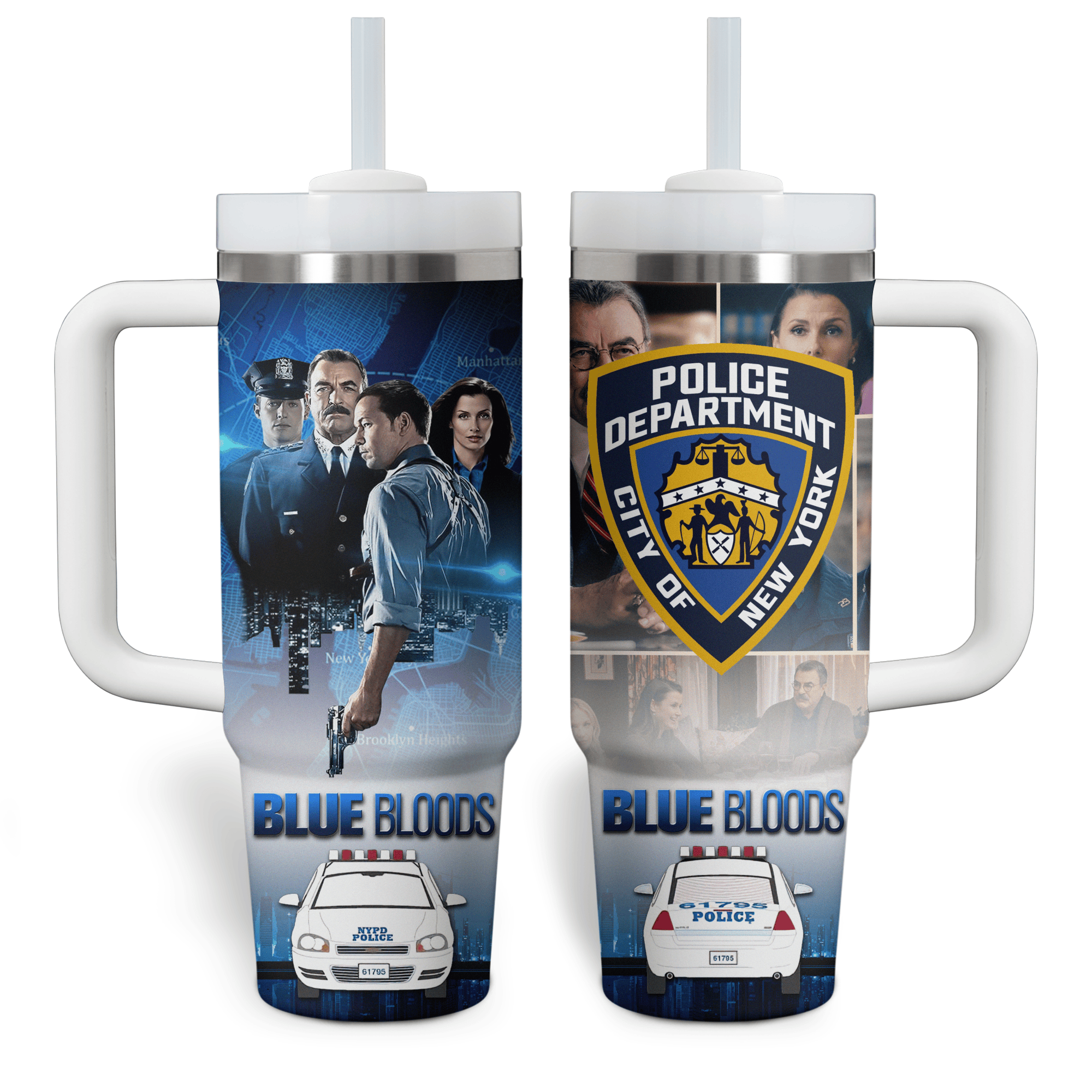 Blue Bloods TV Series Custom Stanley Quencher 40oz Stainless Steel Tumbler With Handle
