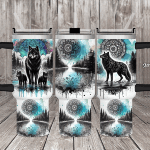 Blue Wolf Custom Stanley Quencher 40oz Stainless Steel Tumbler With Handle
