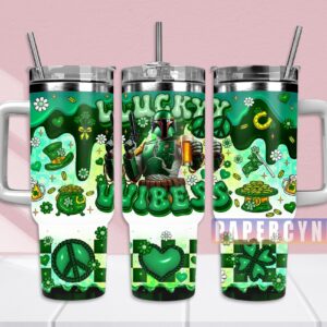 Boba Fett Star Wars Custom Stanley Quencher 40oz Stainless Steel Tumbler With Handle