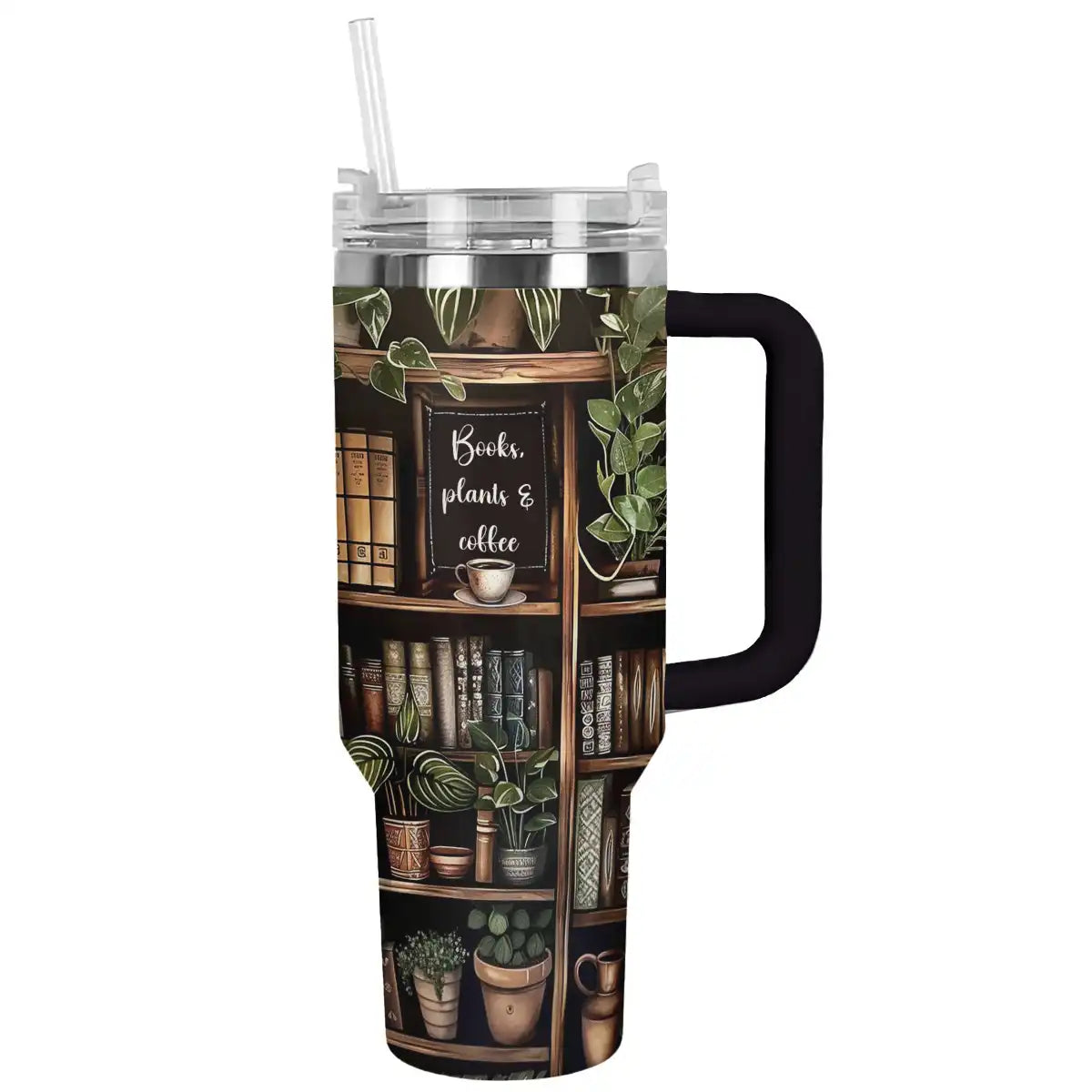 Books Custom Stanley Quencher 40oz Stainless Steel Tumbler With Handle