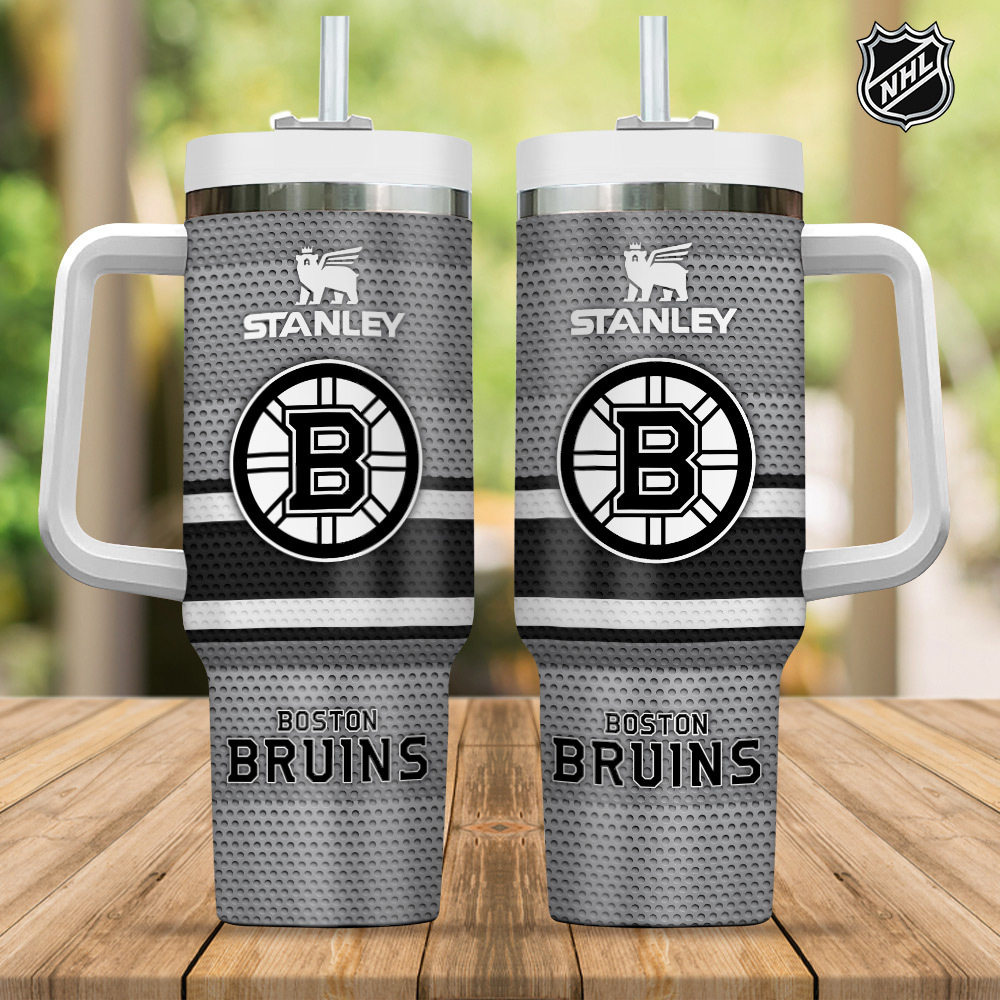Boston Bruins NHL Custom Stanley Quencher 40oz Stainless Steel Tumbler With Handle