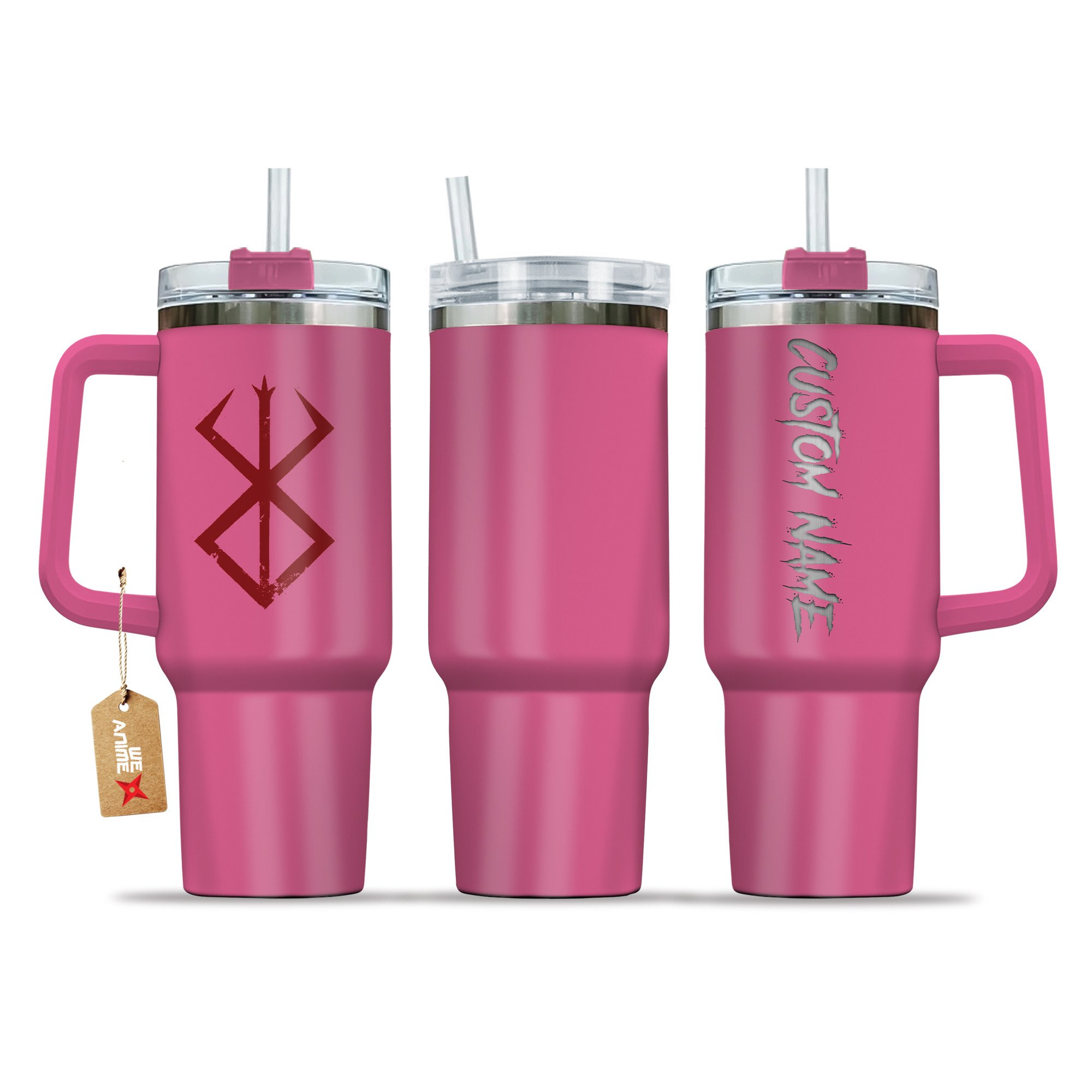 Brand Of Sacrifice Berserk Anime Custom Stanley Quencher 40oz Stainless Steel Tumbler With Handle