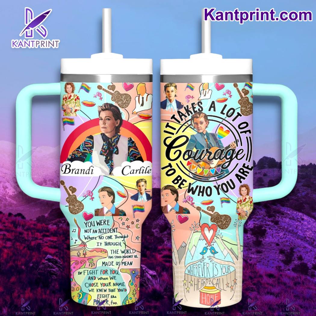 Brandi Carlile Music Custom Stanley Quencher 40oz Stainless Steel Tumbler With Handle