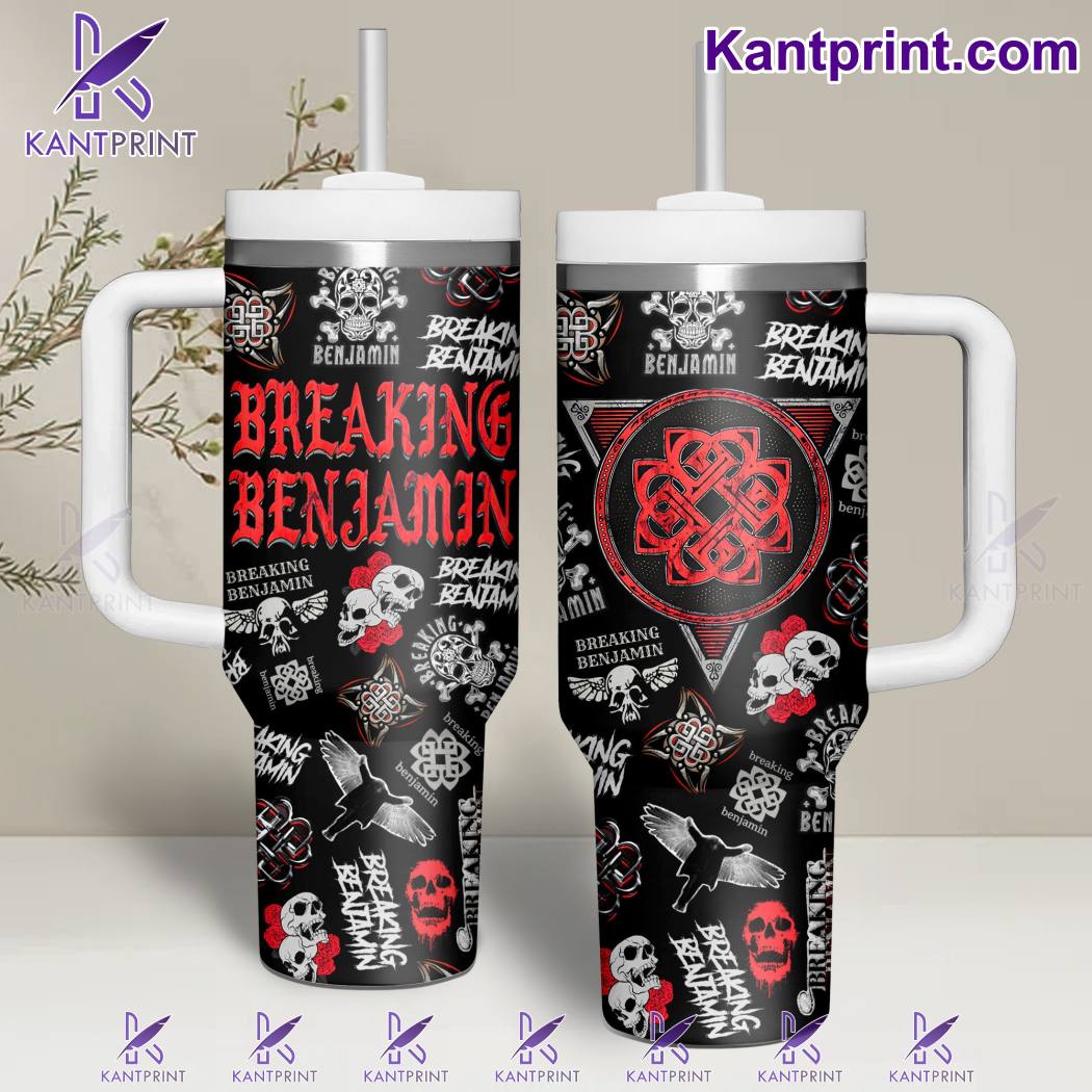 Breaking Benjamin Music Custom Stanley Quencher 40oz Stainless Steel Tumbler With Handle