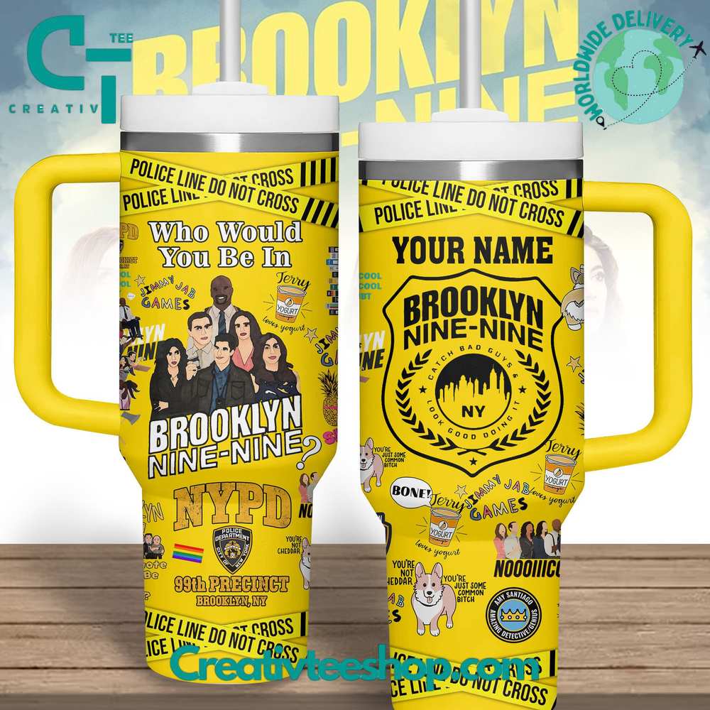 Brooklyn Nine-Nine TV Series Custom Stanley Quencher 40oz Stainless Steel Tumbler With Handle
