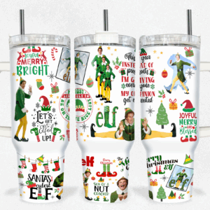 Buddy Elf Movies Custom Stanley Quencher 40oz Stainless Steel Tumbler With Handle