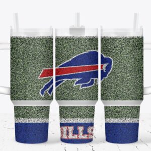 Buffalo Bills Football NFL Custom Stanley Quencher 40oz Stainless Steel Tumbler With Handle