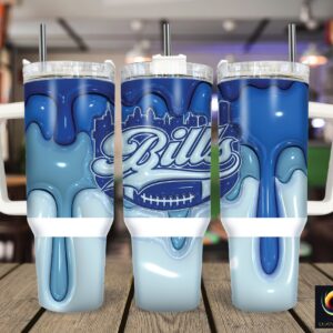 Buffalo Bills NFL Custom Stanley Quencher 40oz Stainless Steel Tumbler With Handle