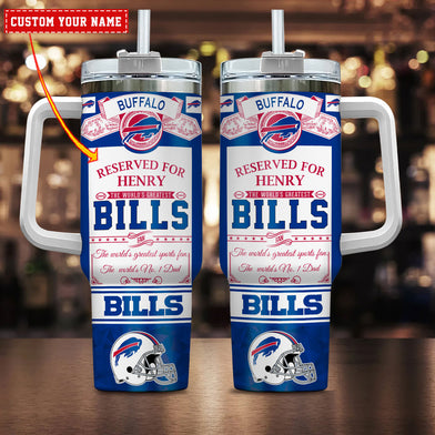 Buffalo Bills NFL Custom Stanley Quencher 40oz Stainless Steel Tumbler With Handle