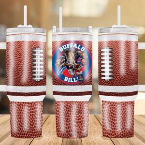 Buffalo Bills NFL Custom Stanley Quencher 40oz Stainless Steel Tumbler With Handle