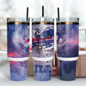 Buffalo Bills NFL Custom Stanley Quencher 40oz Stainless Steel Tumbler With Handle