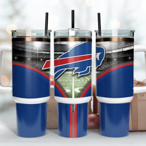 Buffalo Bills NFL Custom Stanley Quencher 40oz Stainless Steel Tumbler With Handle