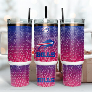 Buffalo Bills NFL Custom Stanley Quencher 40oz Stainless Steel Tumbler With Handle