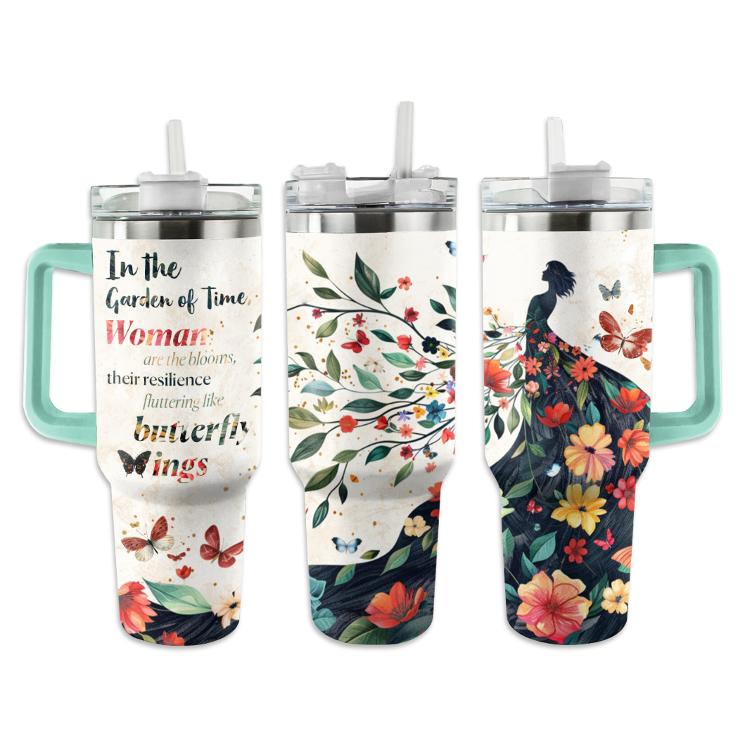 Butterfly Custom Stanley Quencher 40oz Stainless Steel Tumbler With Handle