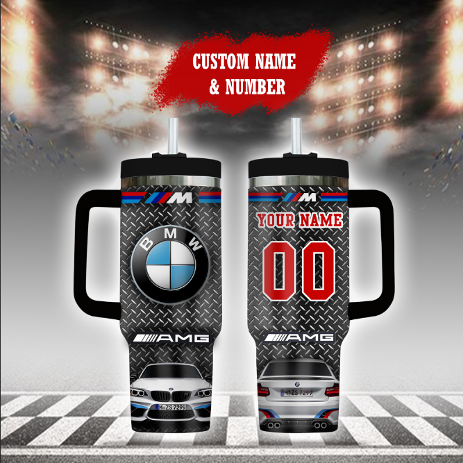 BWMCar Custom Stanley Quencher 40oz Stainless Steel Tumbler With Handle