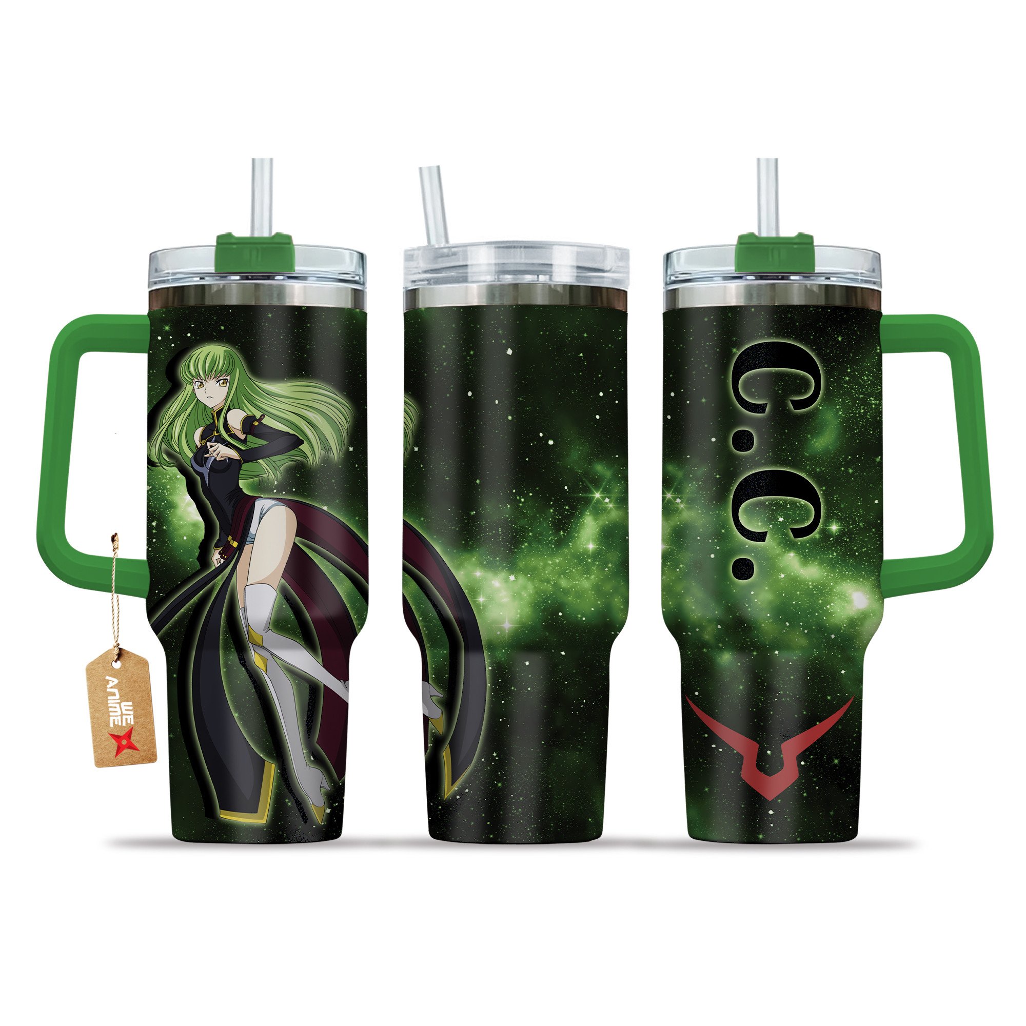 C.C Code Geass Anime Custom Stanley Quencher 40oz Stainless Steel Tumbler With Handle
