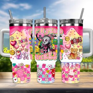 Cenobite Hellraiser Custom Stanley Quencher 40oz Stainless Steel Tumbler With Handle