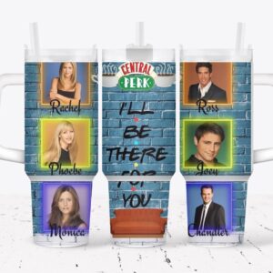 Central Perk Friends TV Series Custom Stanley Quencher 40oz Stainless Steel Tumbler With Handle
