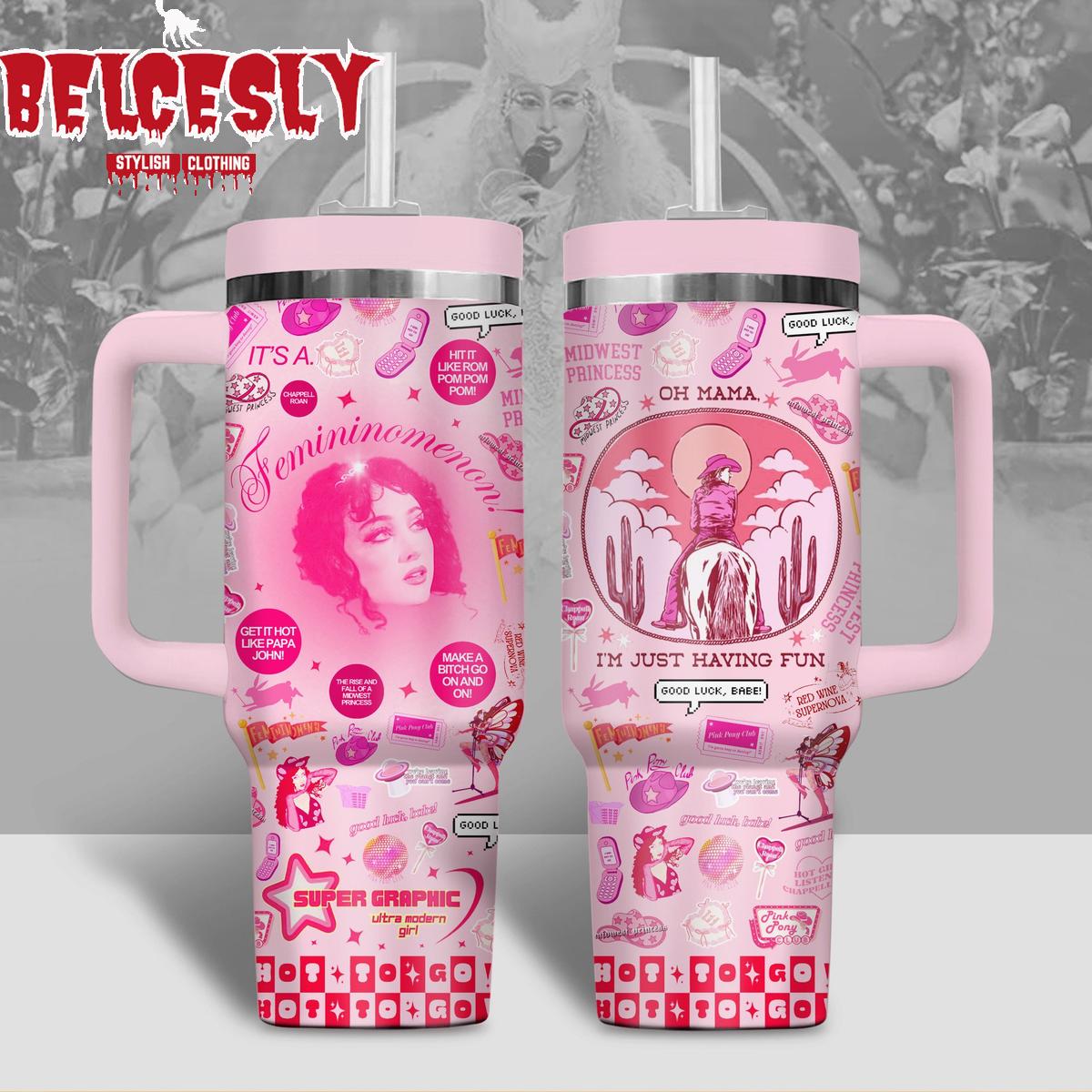 Chappell Roan Music Custom Stanley Quencher 40oz Stainless Steel Tumbler With Handle