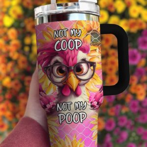 Chicken Custom Stanley Quencher 40oz Stainless Steel Tumbler With Handle