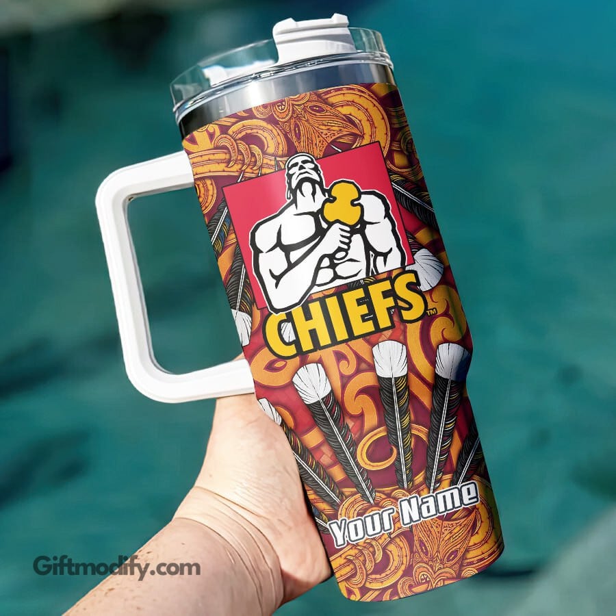 Chiefs Super Rugby Custom Stanley Quencher 40oz Stainless Steel Tumbler With Handle
