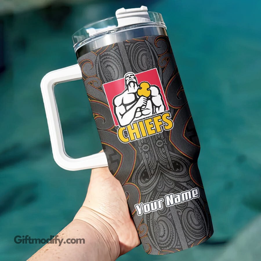 Chiefs Super Rugby Custom Stanley Quencher 40oz Stainless Steel Tumbler With Handle