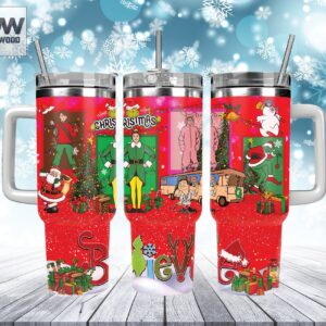 Christmas Characters Movies Custom Stanley Quencher 40oz Stainless Steel Tumbler With Handle
