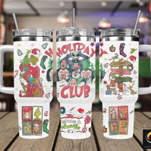 Christmas Characters Movies Custom Stanley Quencher 40oz Stainless Steel Tumbler With Handle