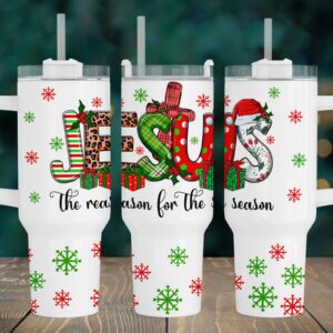 Christmas Christian Faith Custom Stanley Quencher 40oz Stainless Steel Tumbler With Handle