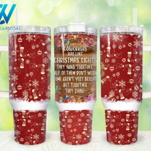Christmas Coworkers Custom Stanley Quencher 40oz Stainless Steel Tumbler With Handle