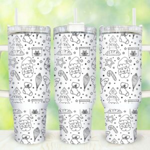 Christmas Custom Stanley Quencher 40oz Stainless Steel Tumbler With Handle