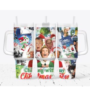 Christmas Funny Movie TV Series Custom Stanley Quencher 40oz Stainless Steel Tumbler With Handle