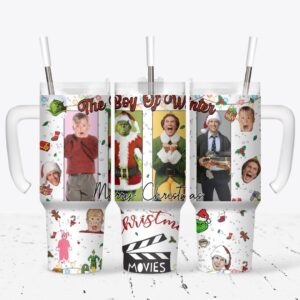 Christmas Funny Movie TV Series Custom Stanley Quencher 40oz Stainless Steel Tumbler With Handle
