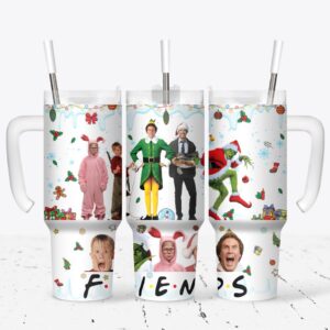 Christmas Funny Movie TV Series Custom Stanley Quencher 40oz Stainless Steel Tumbler With Handle