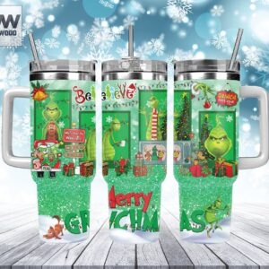 Christmas Grinch Movies Custom Stanley Quencher 40oz Stainless Steel Tumbler With Handle