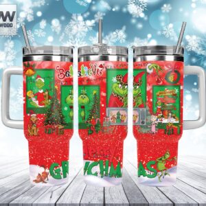 Christmas Grinch Movies Custom Stanley Quencher 40oz Stainless Steel Tumbler With Handle