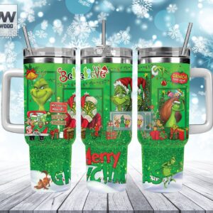 Christmas Grinch Movies Custom Stanley Quencher 40oz Stainless Steel Tumbler With Handle