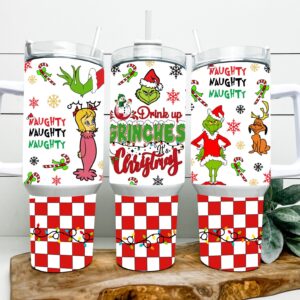 Christmas Grinch Movies Custom Stanley Quencher 40oz Stainless Steel Tumbler With Handle