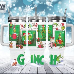 Christmas Grinch Movies Custom Stanley Quencher 40oz Stainless Steel Tumbler With Handle