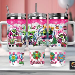 Christmas Grinch Movies Custom Stanley Quencher 40oz Stainless Steel Tumbler With Handle